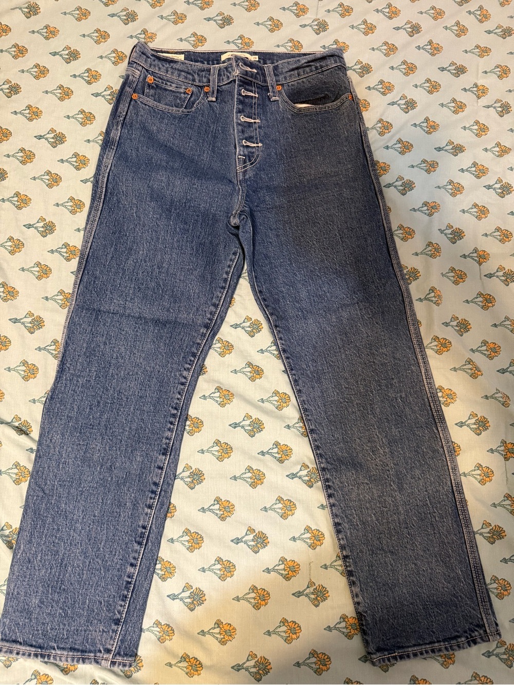 Levi's Women's Straight Leg Blue Denim Jeans